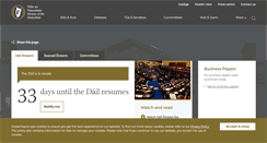 Desktop Screenshot of oireachtas.ie